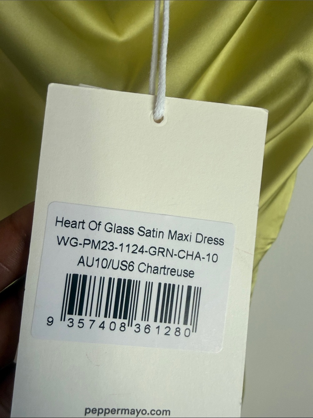 NEW Peppermayo Heart Of Glass Satin Maxi Dress 6 - Picture 7 of 12